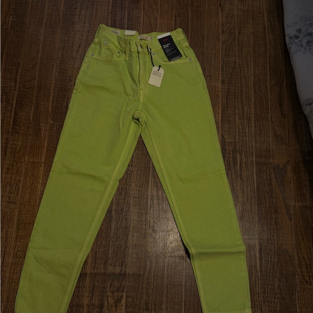 Levi's Neon Green '90s Mom Jeans